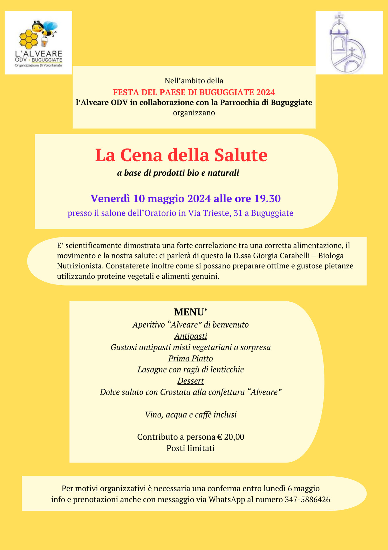 LA CENA DELLA SALUTE