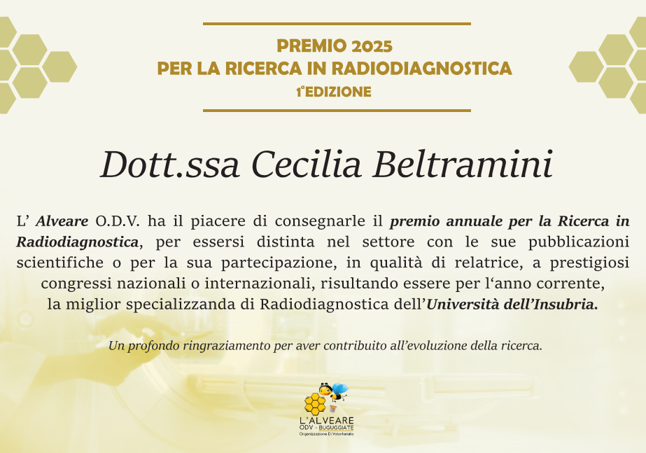 PREMIO 2025 ALLA RICERCA IN RADIODIAGNOSTICA